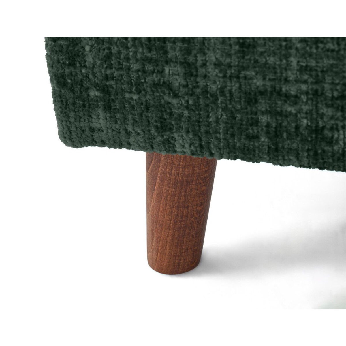 Rune - canapé panoramique d'angle gauche 7 places en velours texturé - Vert