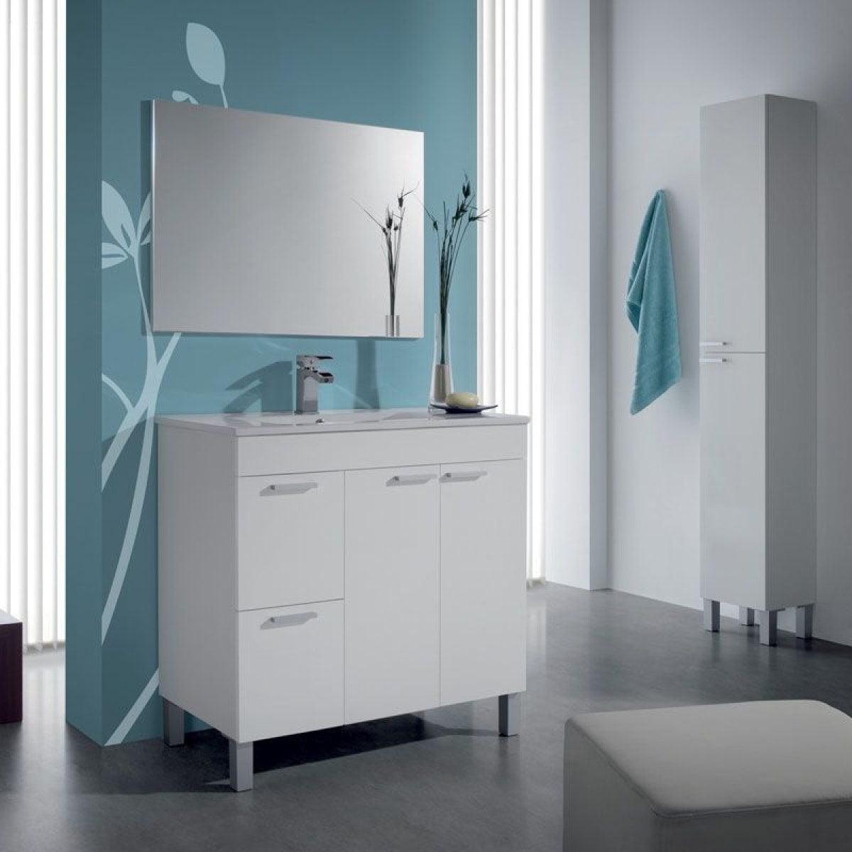 Mueble de baño Aktiva Blanco Brillo