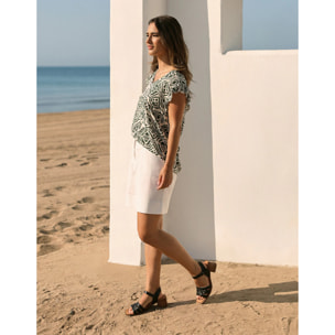 Camisa Manga Corta Verde - Etnicla