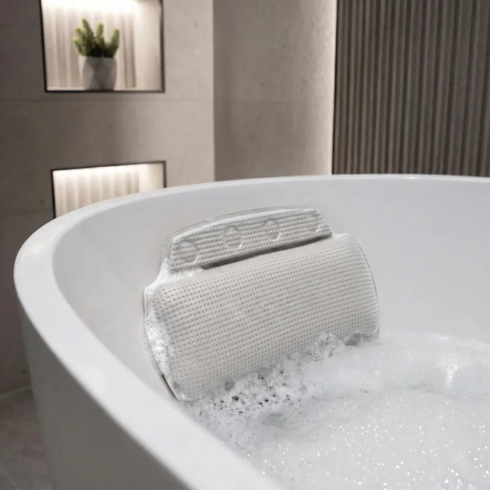 coussin de baignoire PVC ALASKA 32x23cm Blanc Spirella