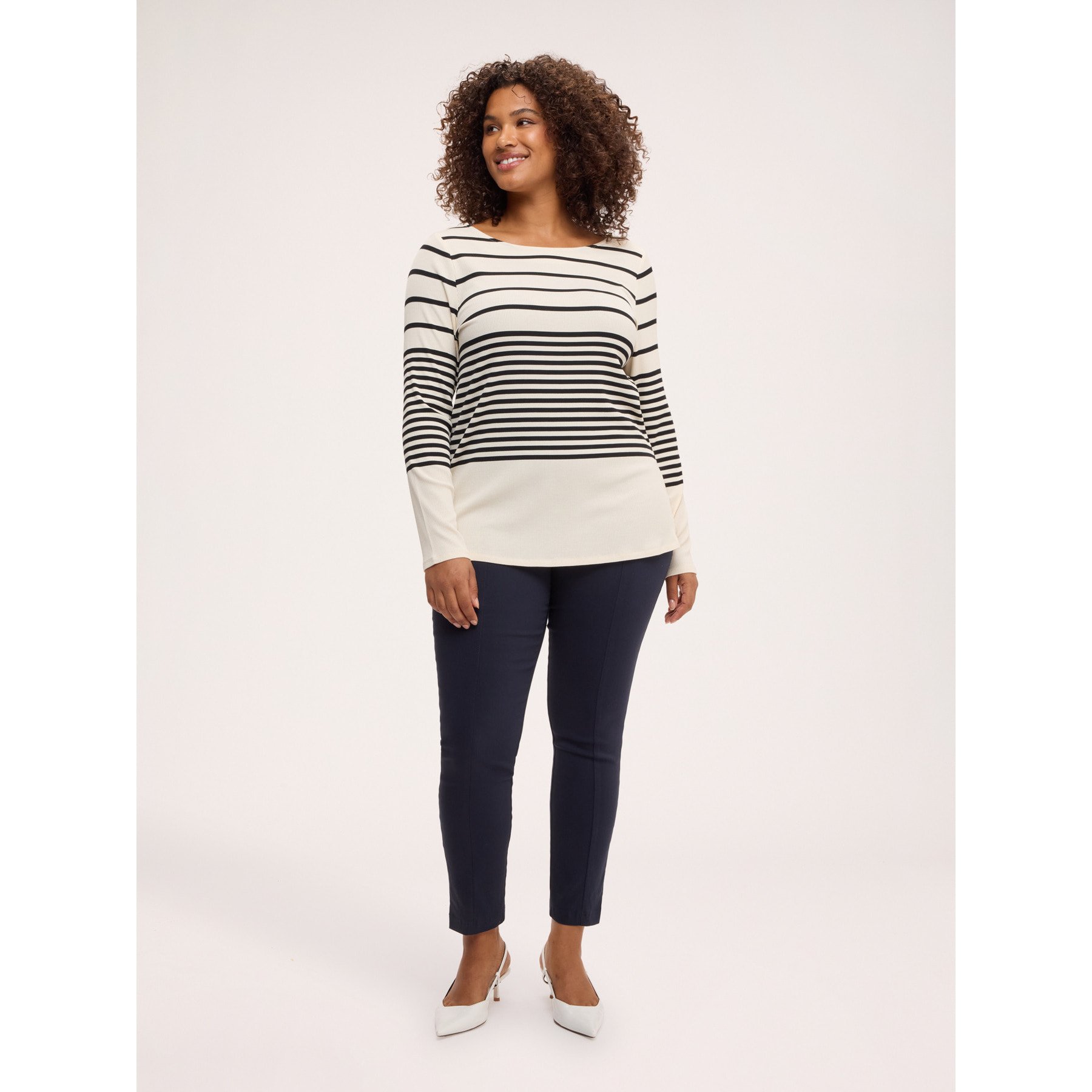 Fiorella Rubino - Jeggings con piega frontale e bottoni decorativi - Blu