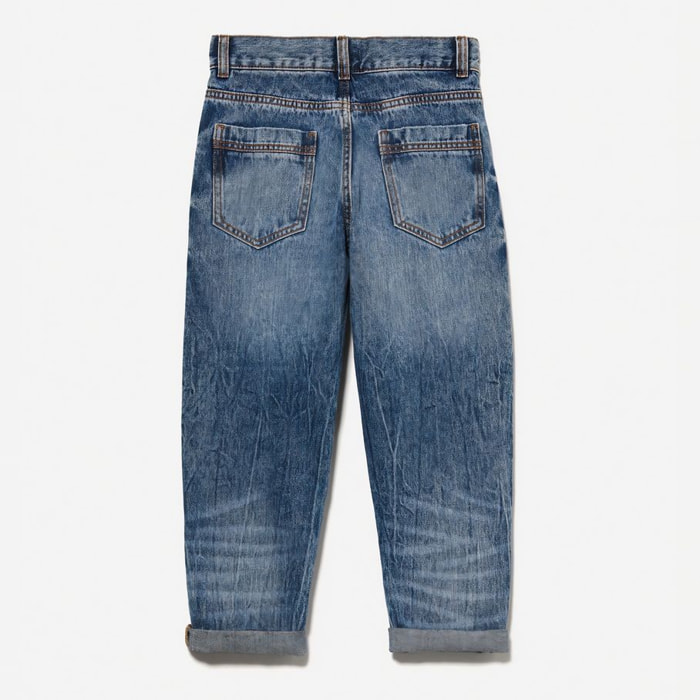 Jeans - 100% cotone - logo - blu denim