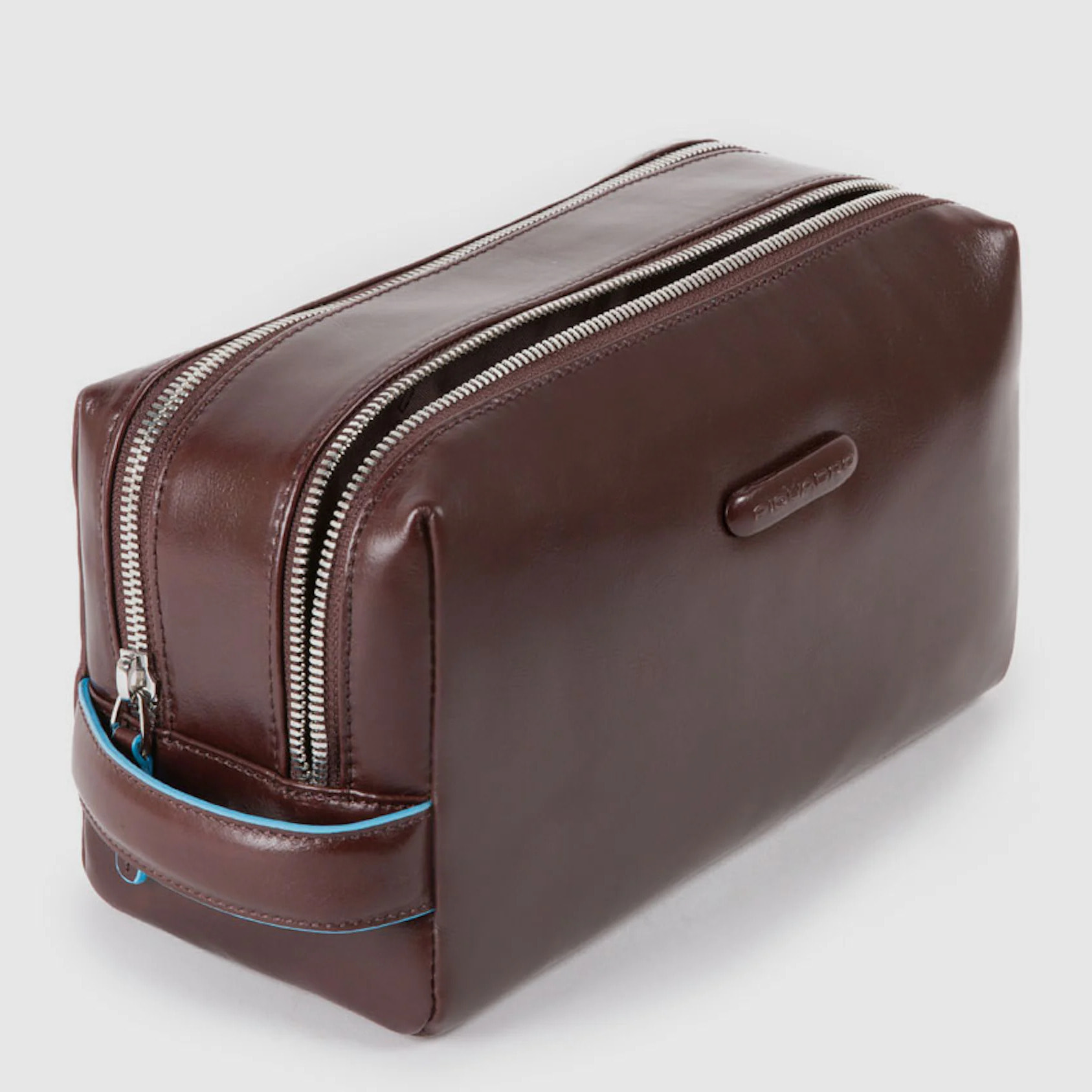 Piquadro Beauty case in pelle a due scomparti