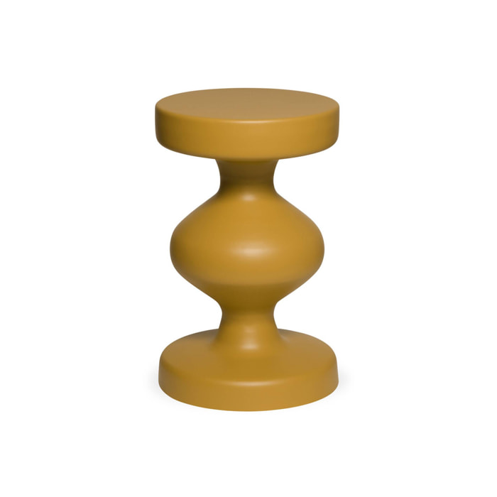 Table d'appoint. bout de canapé. table de chevet en métal. moutarde. Hawa Ø29.5 x H 47cm