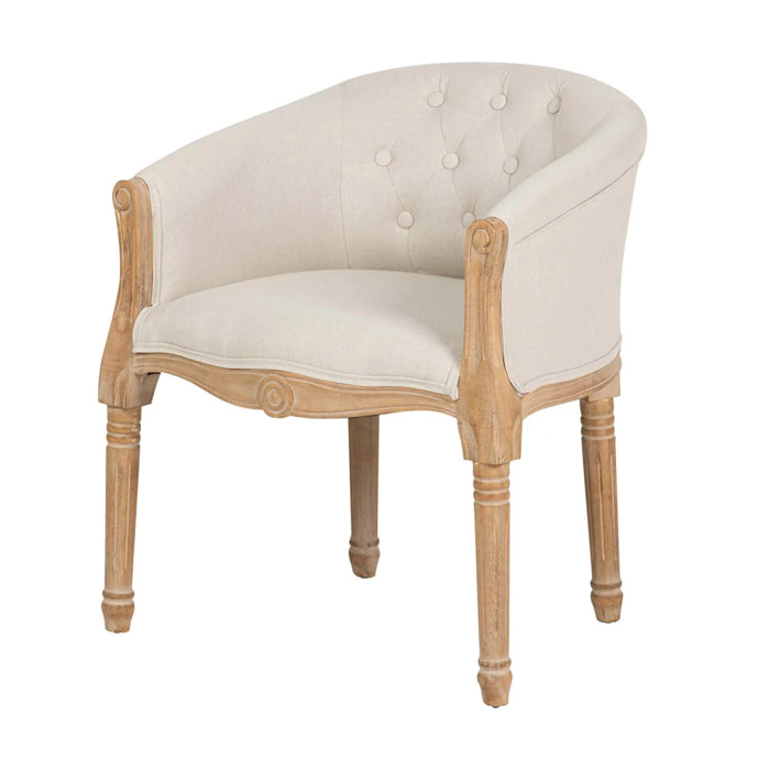 Butaca Lino Capitone Patas Madera 61x61x71 Cm