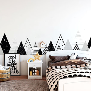 Stickers muraux enfants - Décoration chambre bébé - Autocollant Sticker mural géant enfant montagnes scandinaves MANONKA
