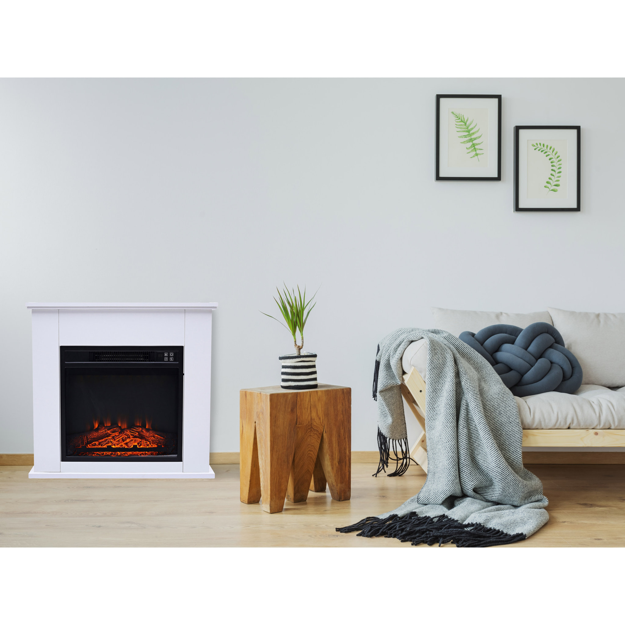 Chimenea eléctrica de suelo 2kW con mando a distancia CHE-610 PURLINE