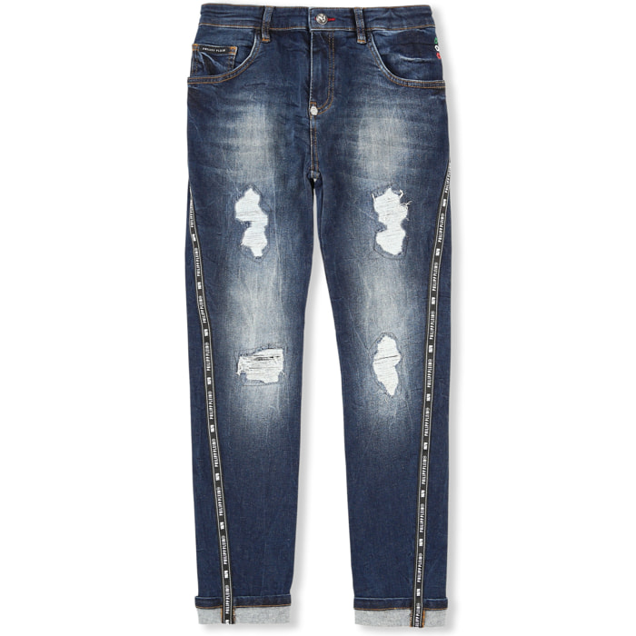 PHILIPP PLEIN Denim Trousers Skull