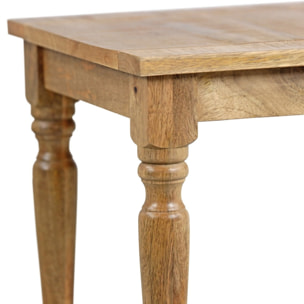 Tavolino quadrato in legno di mango beige decapato 40x40x40 cm - Salento