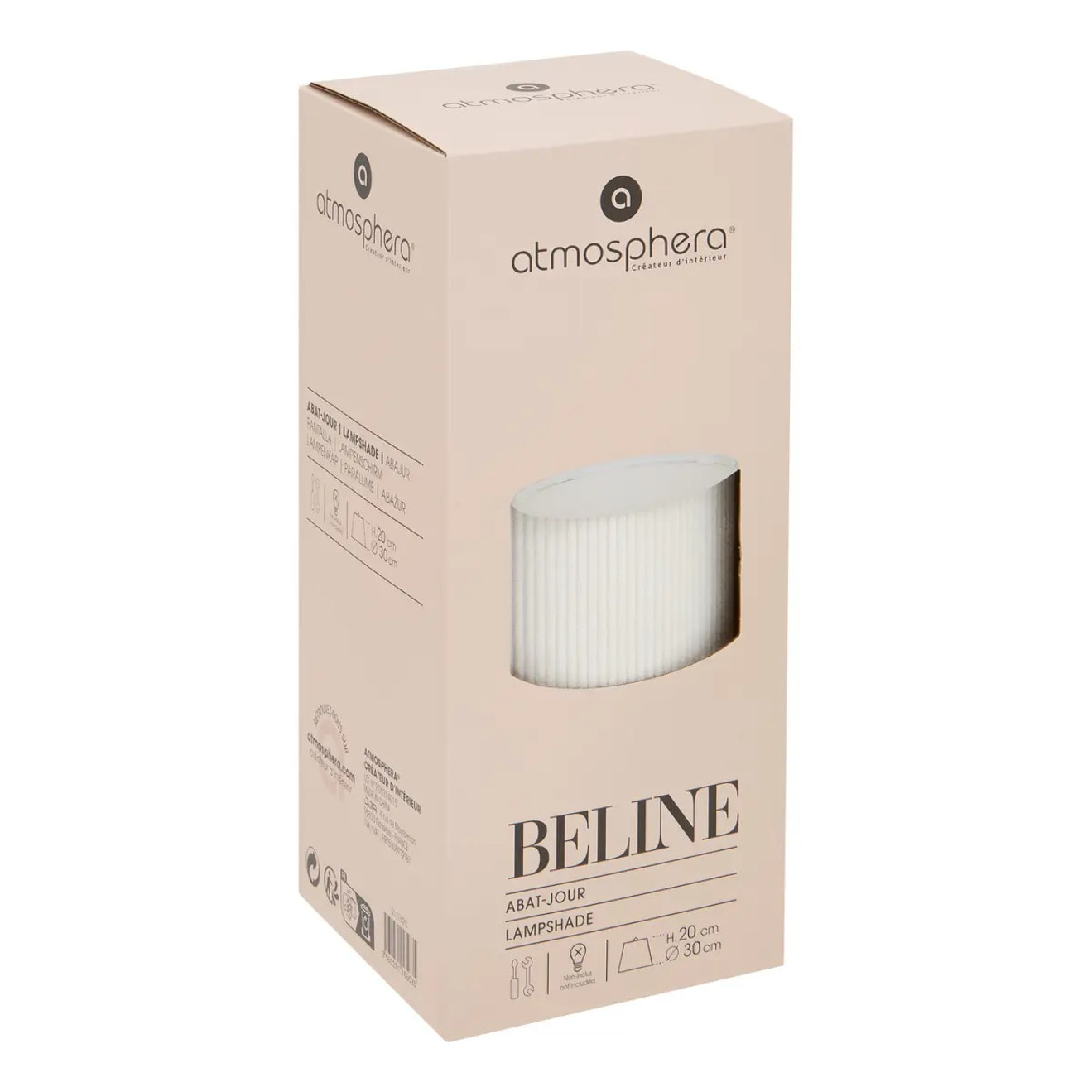 Abat-jour Beline D30cm blanc