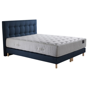 Ensemble Callisto + tête de lit capitonnée - Matelas Mousse Haute Résilience Mémoire de forme