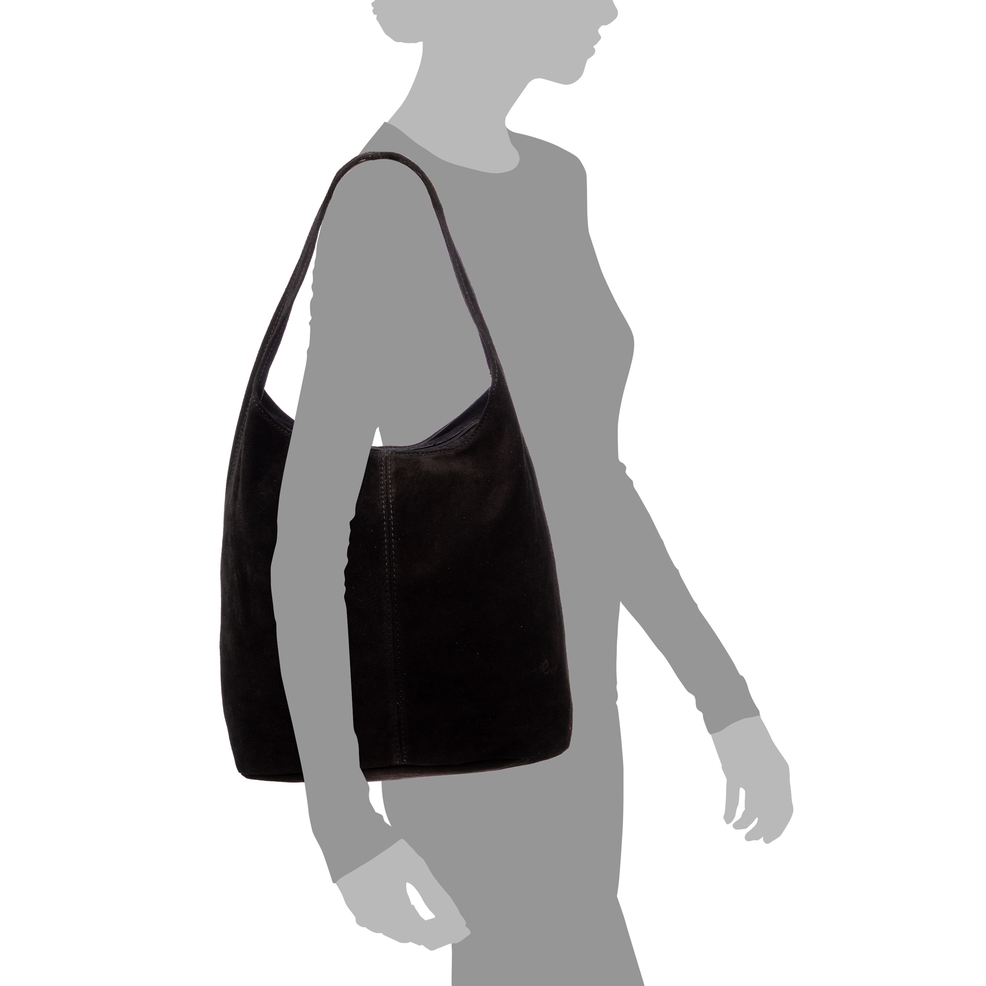 Bagnara bolso shopper mujer. Piel auténtica Gamuza.