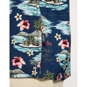 Camisa Manga Corta Azul Marino - Cashito