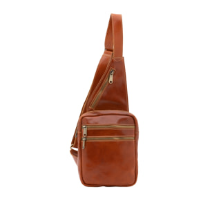 Borsa a tracolla uomo in vera pelle - Modello False - Made in Italy - 17.0 x 23.0 x 4.0 cm