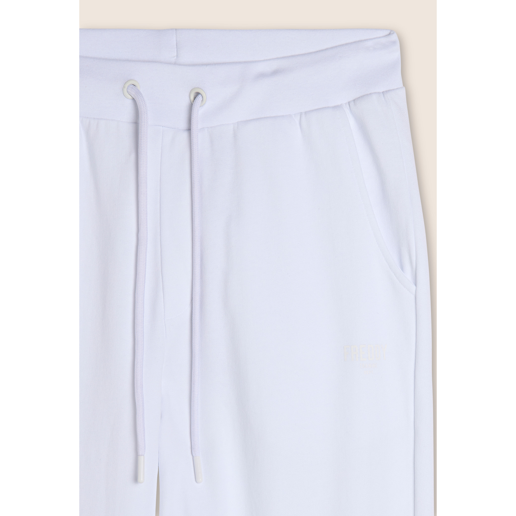 Pantaloni Sportivi Gamba Dritta con Vita Elasticizzata