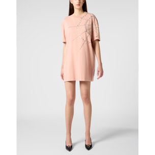 PHILIPP PLEIN T-Shirt Dress Spiderweb Strass