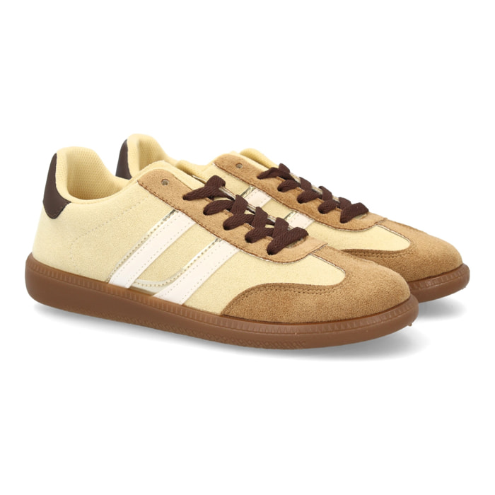 Zapatillas deportivas mujer casual efecto ante con cordones