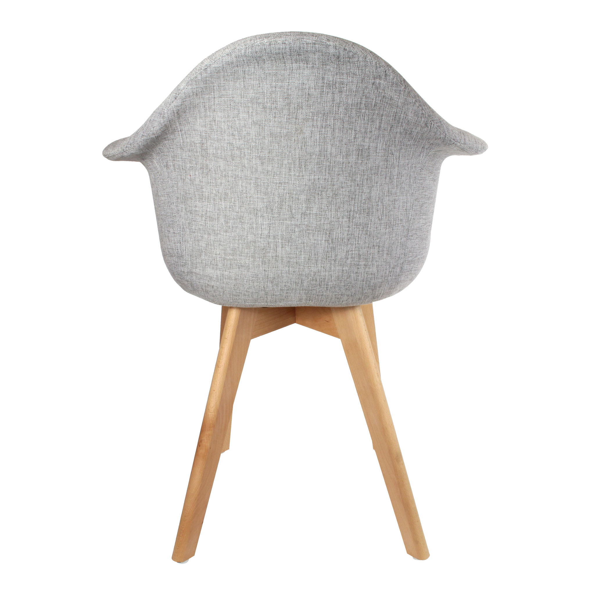 Fauteuil Scandinave Tissu Gris - Lot De 2