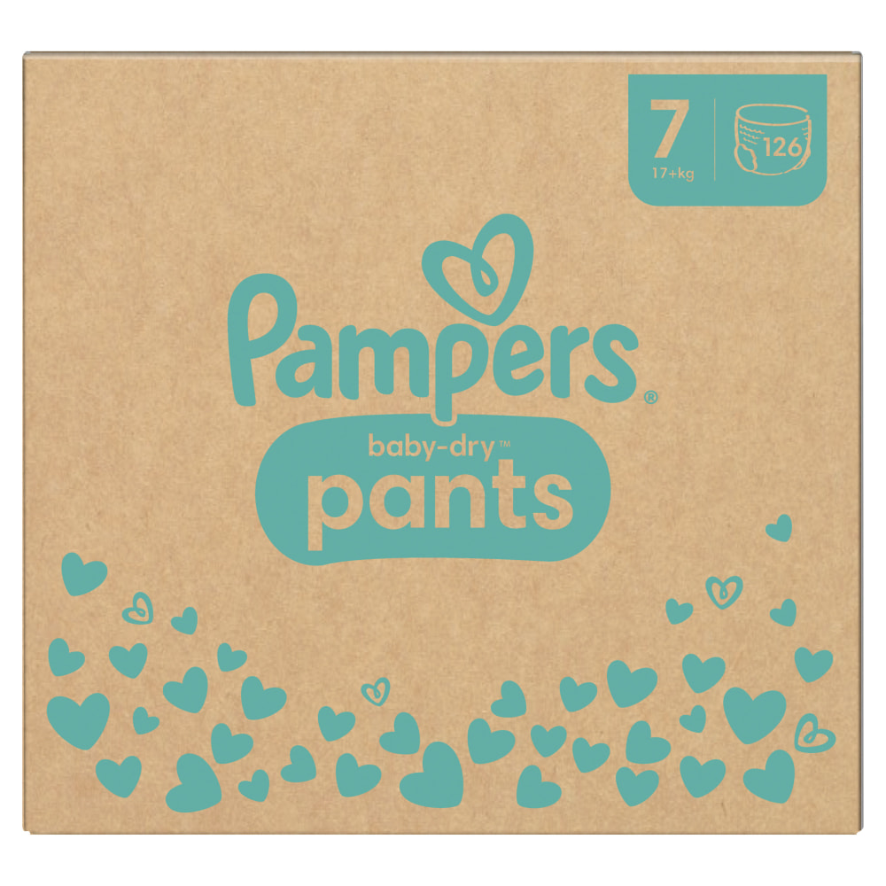 126 Couches-Culottes Baby-Dry Taille 7, 17kg +, Pampers