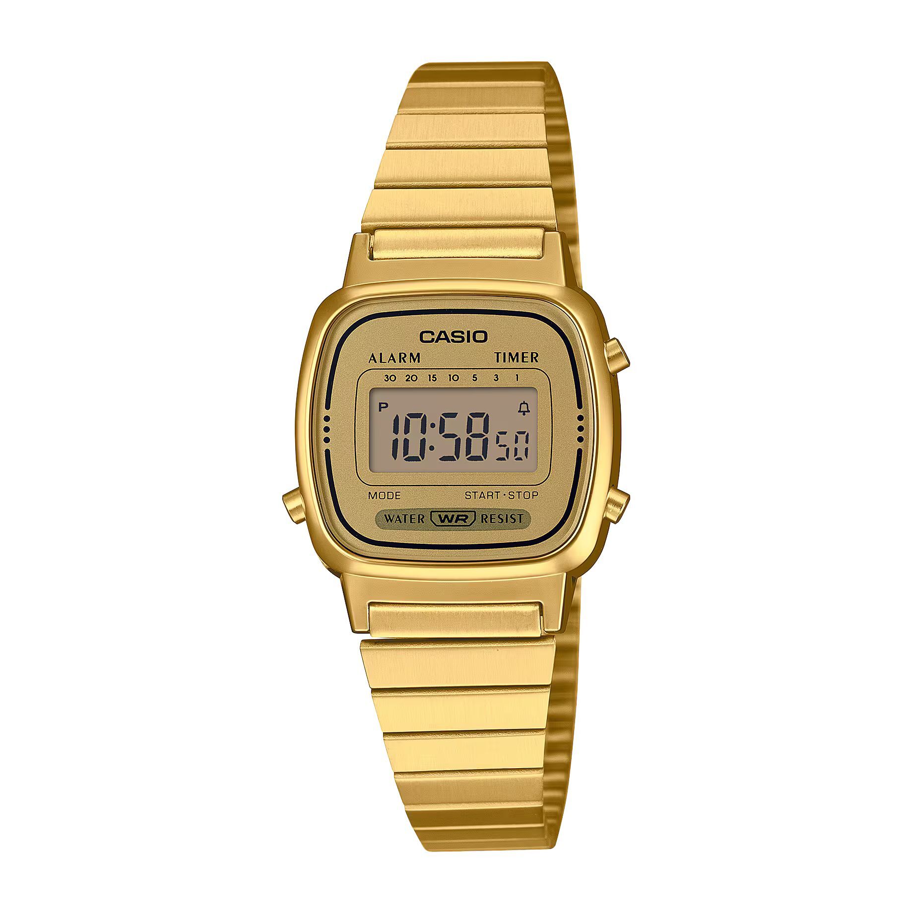 Reloj Casio LA670WGA-9DF Mujer Digital Cuarzo con Correa de Acero inoxidable