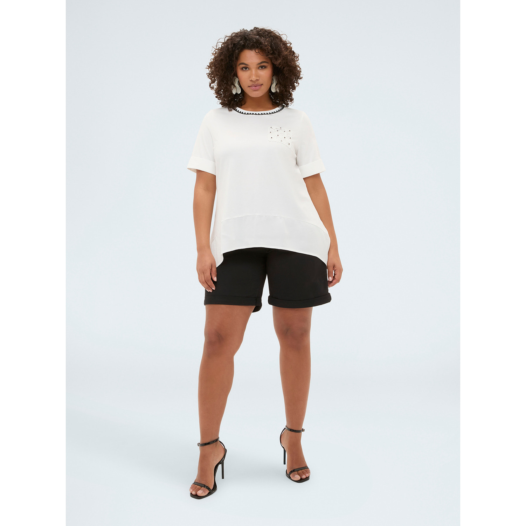 Fiorella Rubino - Bermudas de algodón ligero - Negro