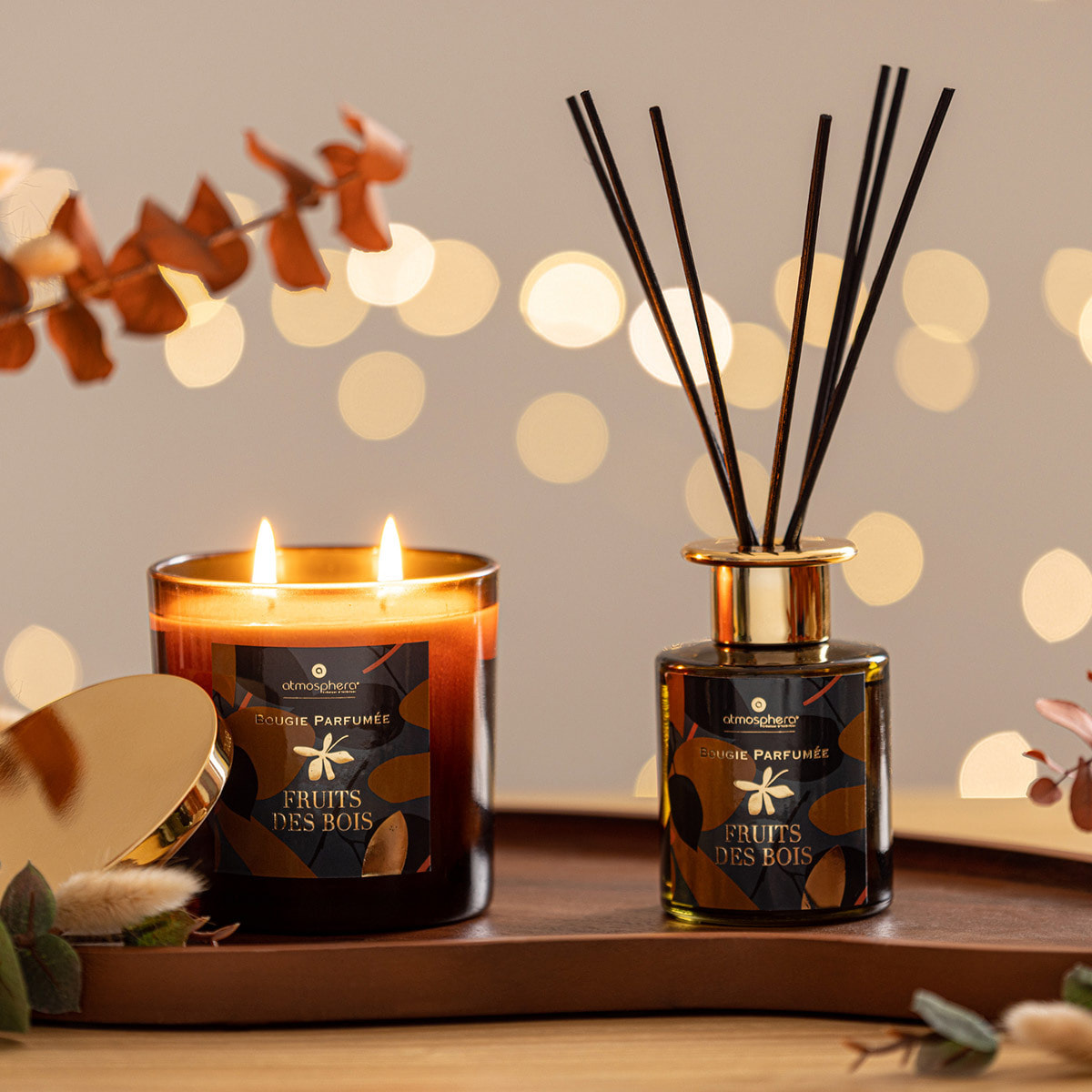 Diffuseur de parfum "Plum" en verre D9cm rouge