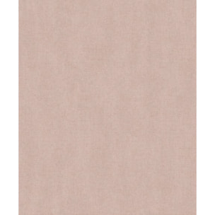 Papier peint uni effet toile lin vieux rose
