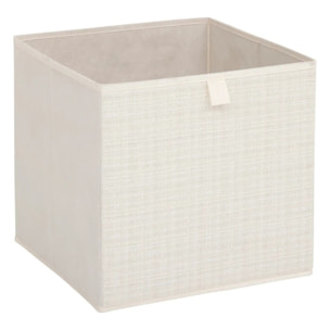 Boîte de rangement "Mix 'n' Modul" tweed beige 31x31cm