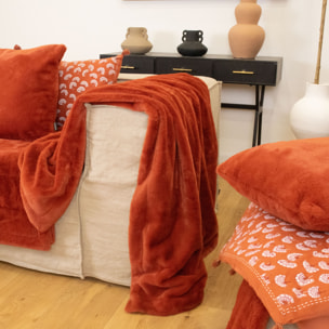 Plaid tout doux - Brique