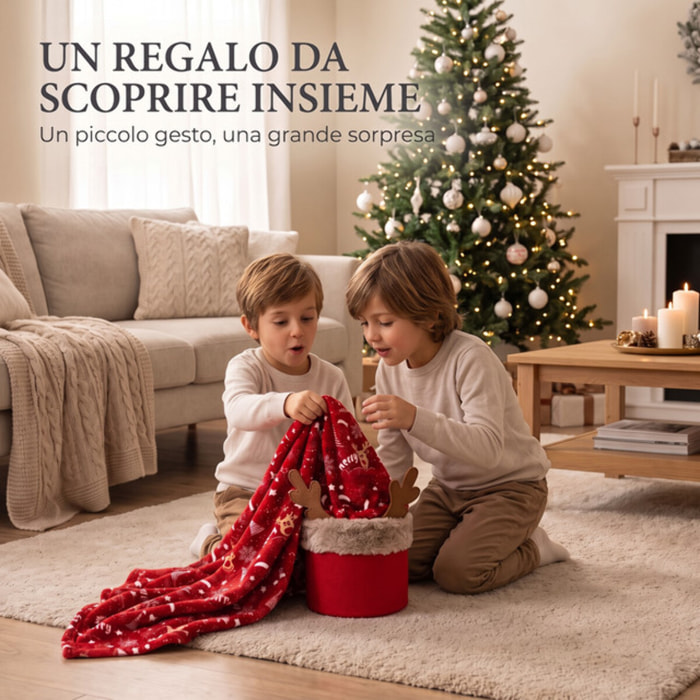 Plaid fantasia renne in poliestere - Multicolore