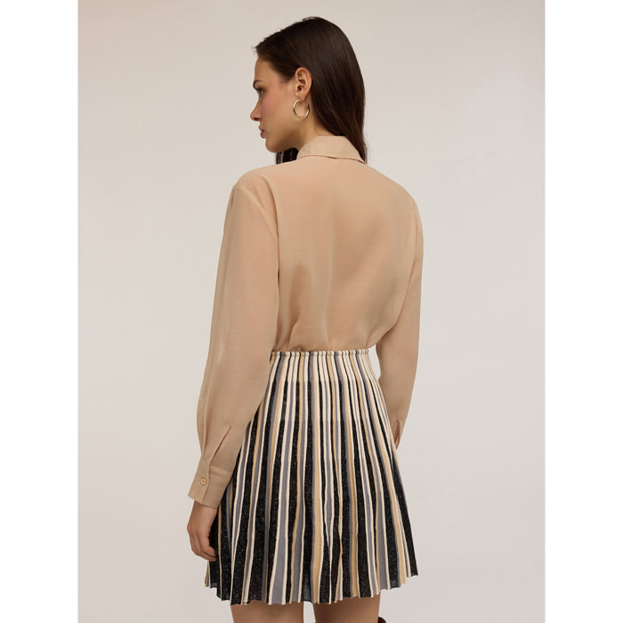 Motivi - Camicia in organza con tasche - Beige