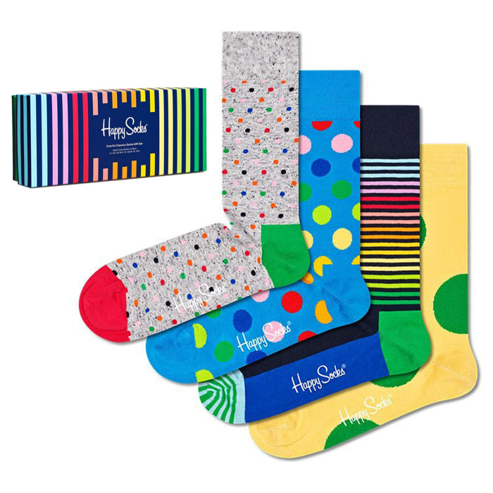 Set de 4 pares de calcetines - diseño "Colorful Classics"