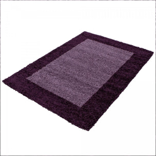 Tapis poils longs shaggy tissé motif simple NIVA