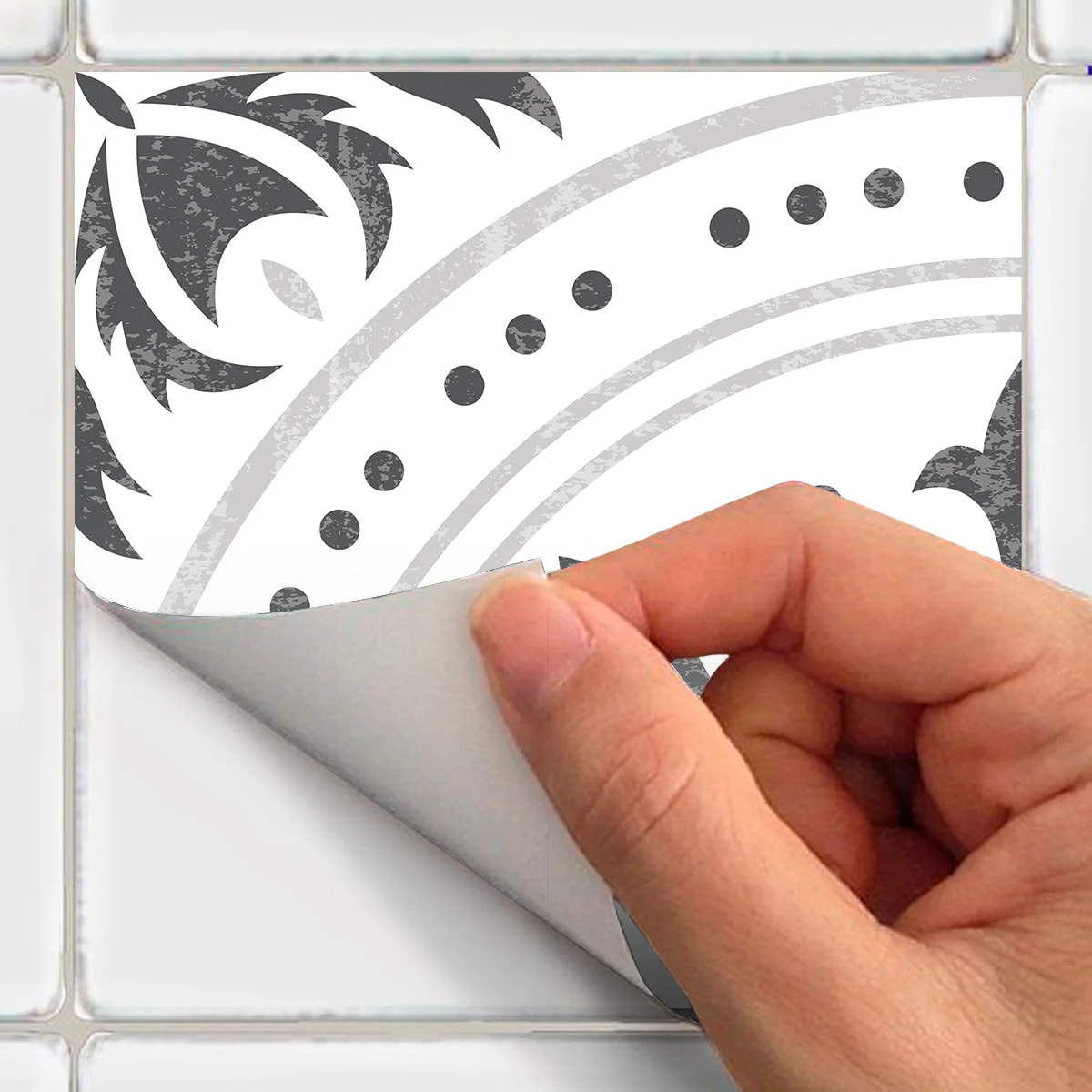 Sticker carrelage - Ambiance Sticker - 60 CARREAUX DE CIMENT MEUBLE AUTHENTIQUES ROMULDINO - 20x20cm