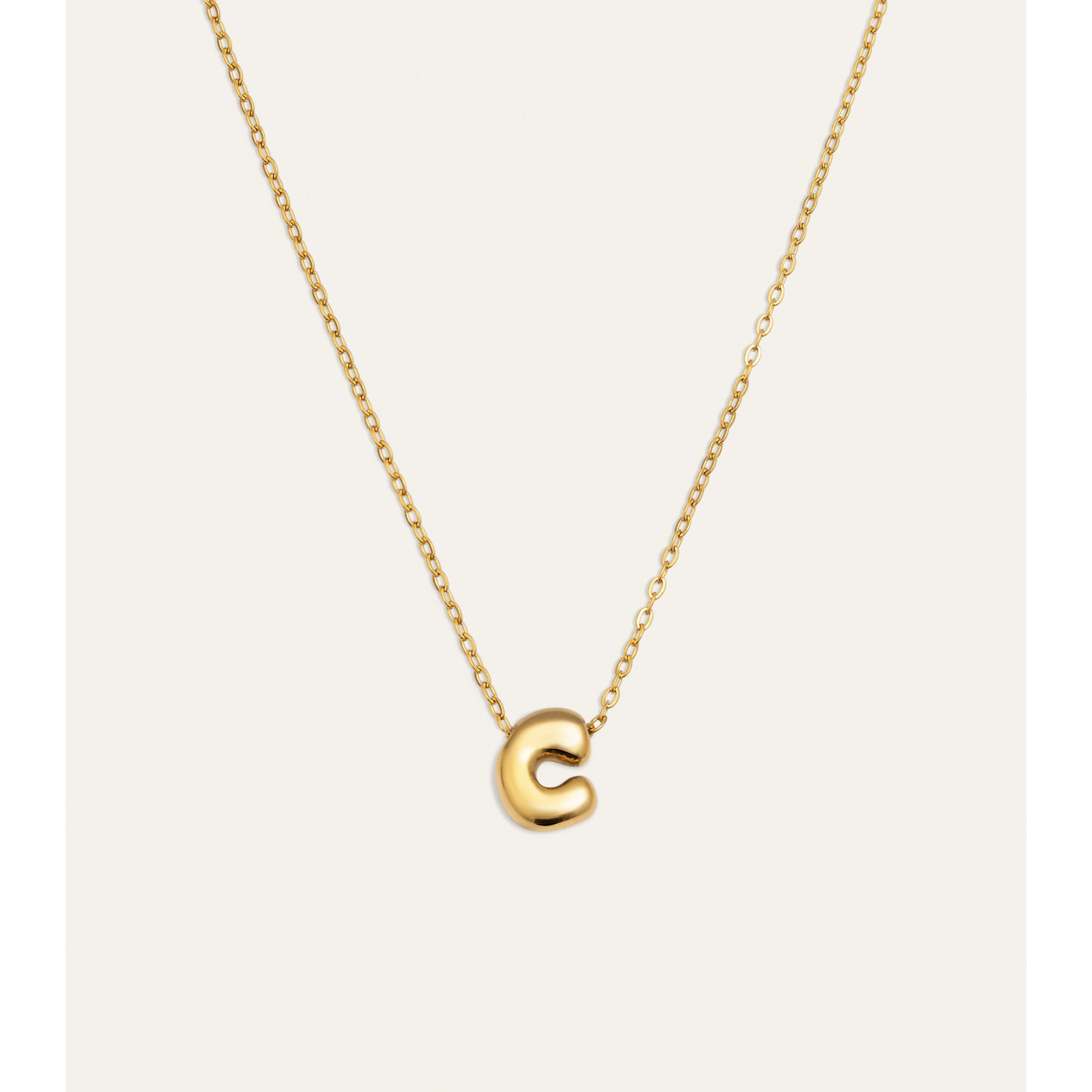 Collar Personalizado Hailey Letter Acero Baño Oro