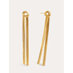 Pendientes Shining Flow Baño Oro