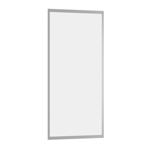 Retour pour Paroi pour douche - 80x200 cm - Profilés Chrome - verre transparent 6mm - CHROMED CRUSH