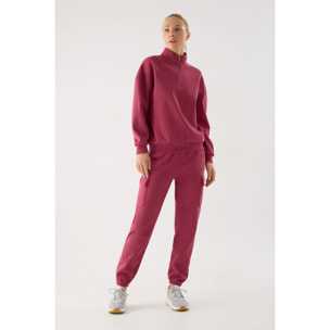 Conjunto de chándal deportivo afelpado sudadera y cargo rosa