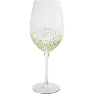 Verres à vin Confetti verts set de 4 Kare Design