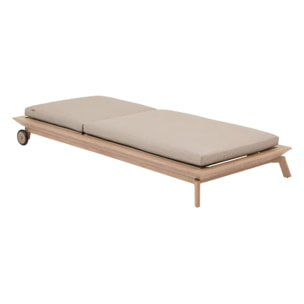 Lit de piscine "Manissa" beige aluminium et polyester
