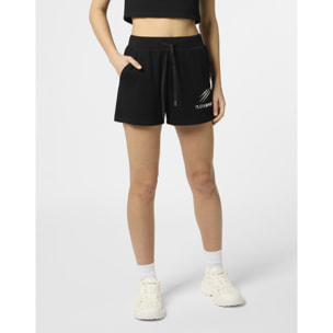 PLEIN SPORT Ribbed Loose Fit Shorts Scratch