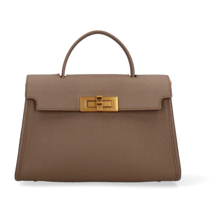 Borsa a mano da donna Made in Italy - Modello Embera Plus - 100% pelle - 28.0 x 17.0 x 9.0 cm