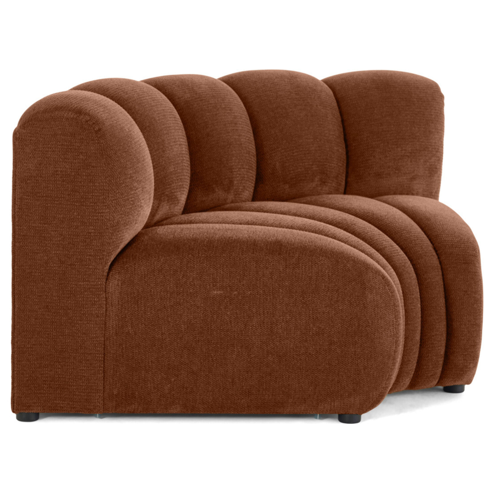 Debbie - module d'angle réversible en tissu texturé - Terracotta