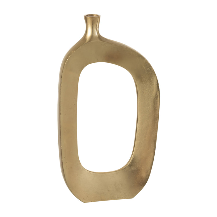 J-Line vase Ovale - aluminium - or - large - 46 cm de hauteur