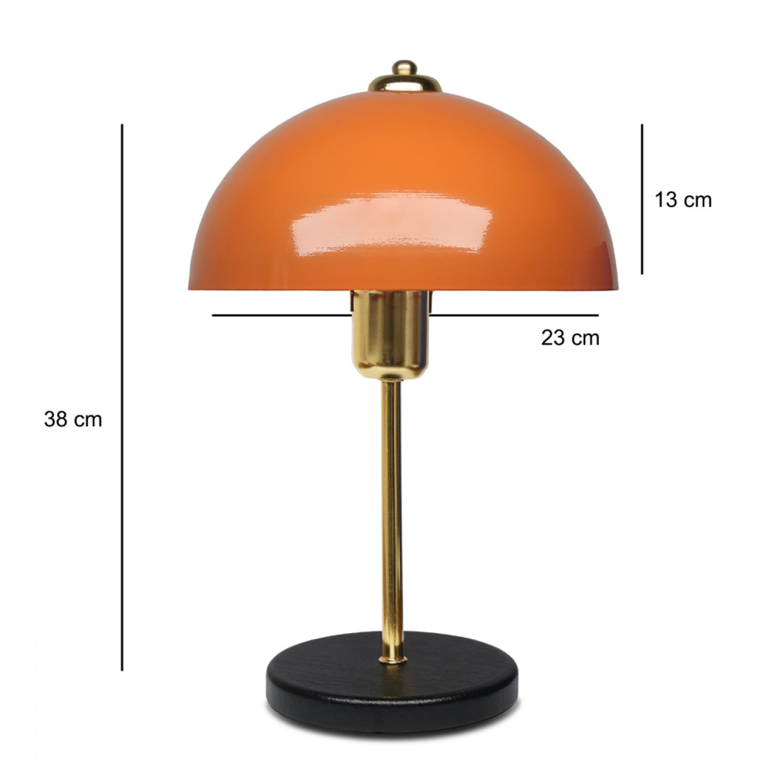 AMORE Lampe de table champignon orange 38cm