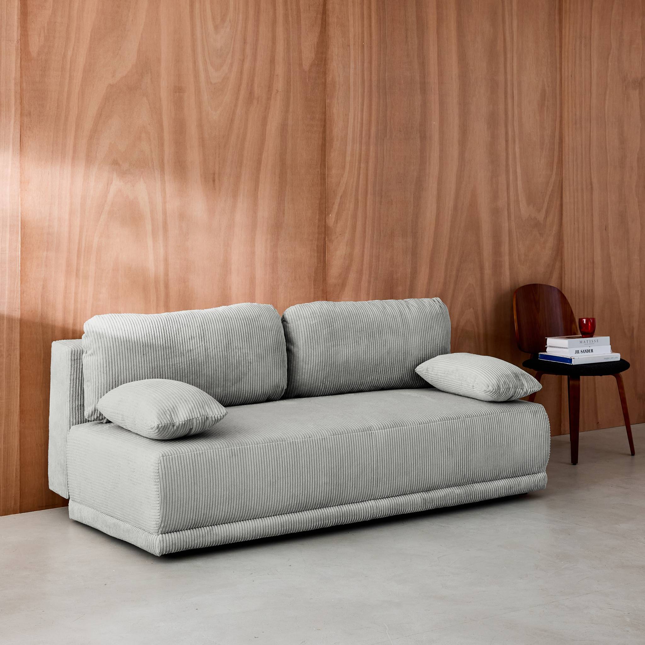 Banquette convertible 3 places velours côtelé  NELSON