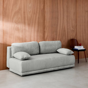 Banquette convertible 3 places velours côtelé  NELSON