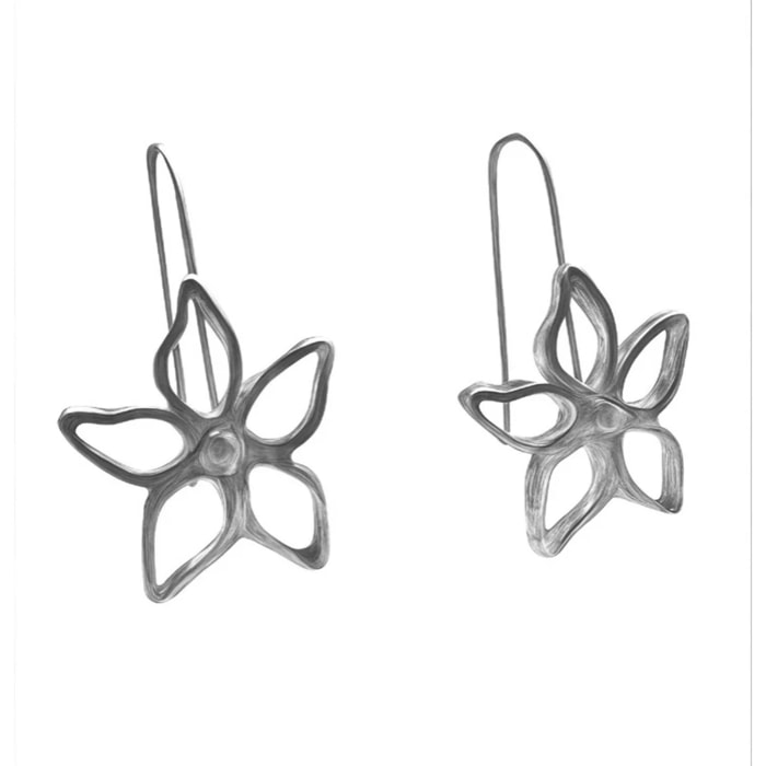 Pendiente gancho Irregular Blom en plata chapado 10µ