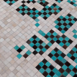 Tapis peau de vache kilim fait main DICU