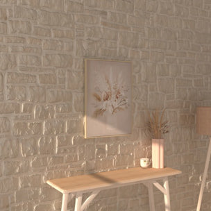 Toile "Tida" - bois - 50x70 cm